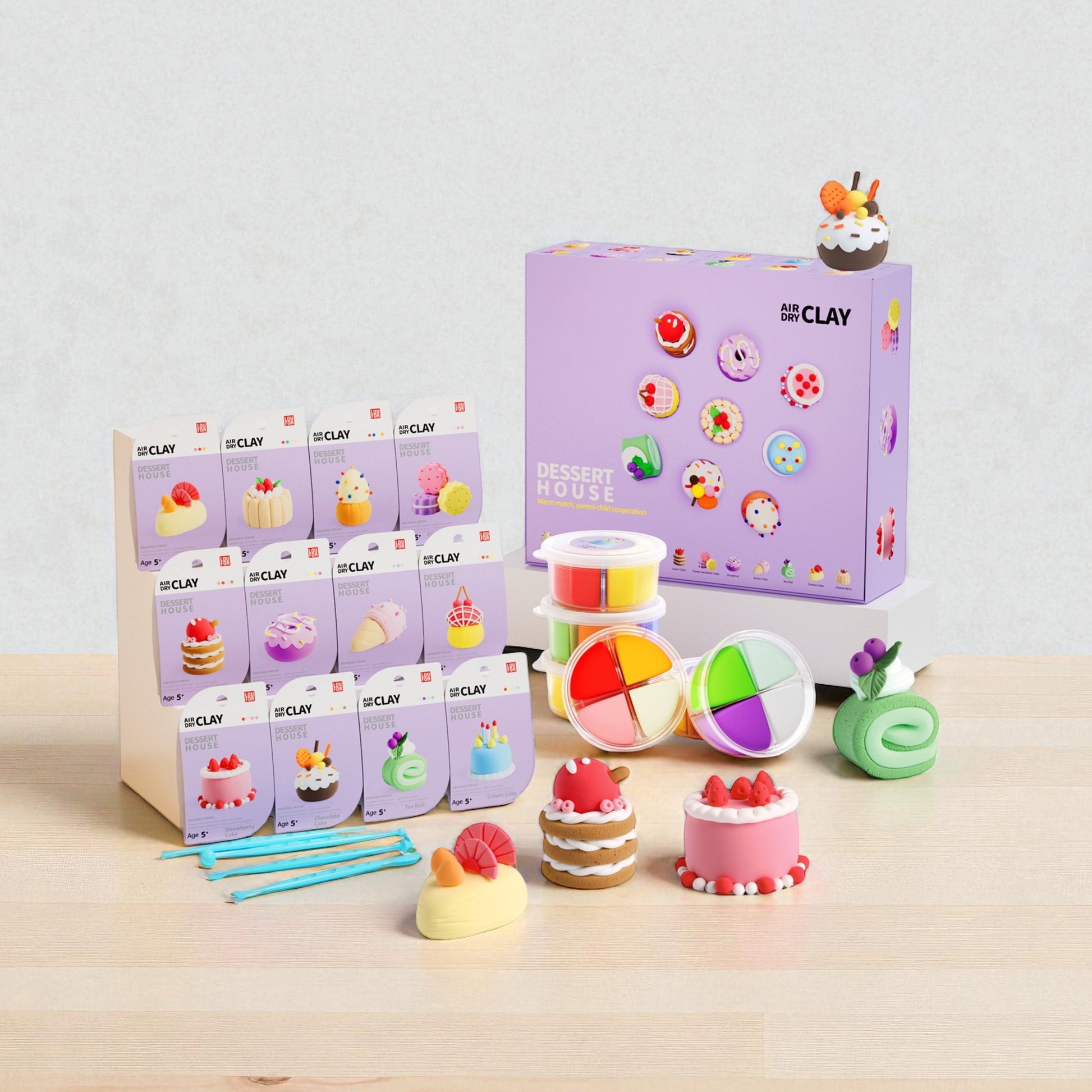 Creative dessert craft set for kids and adults – includes colorful materials and easy projects to make cute cakes and sweets. A fun screen-free art activity and thoughtful gift idea for creative families.