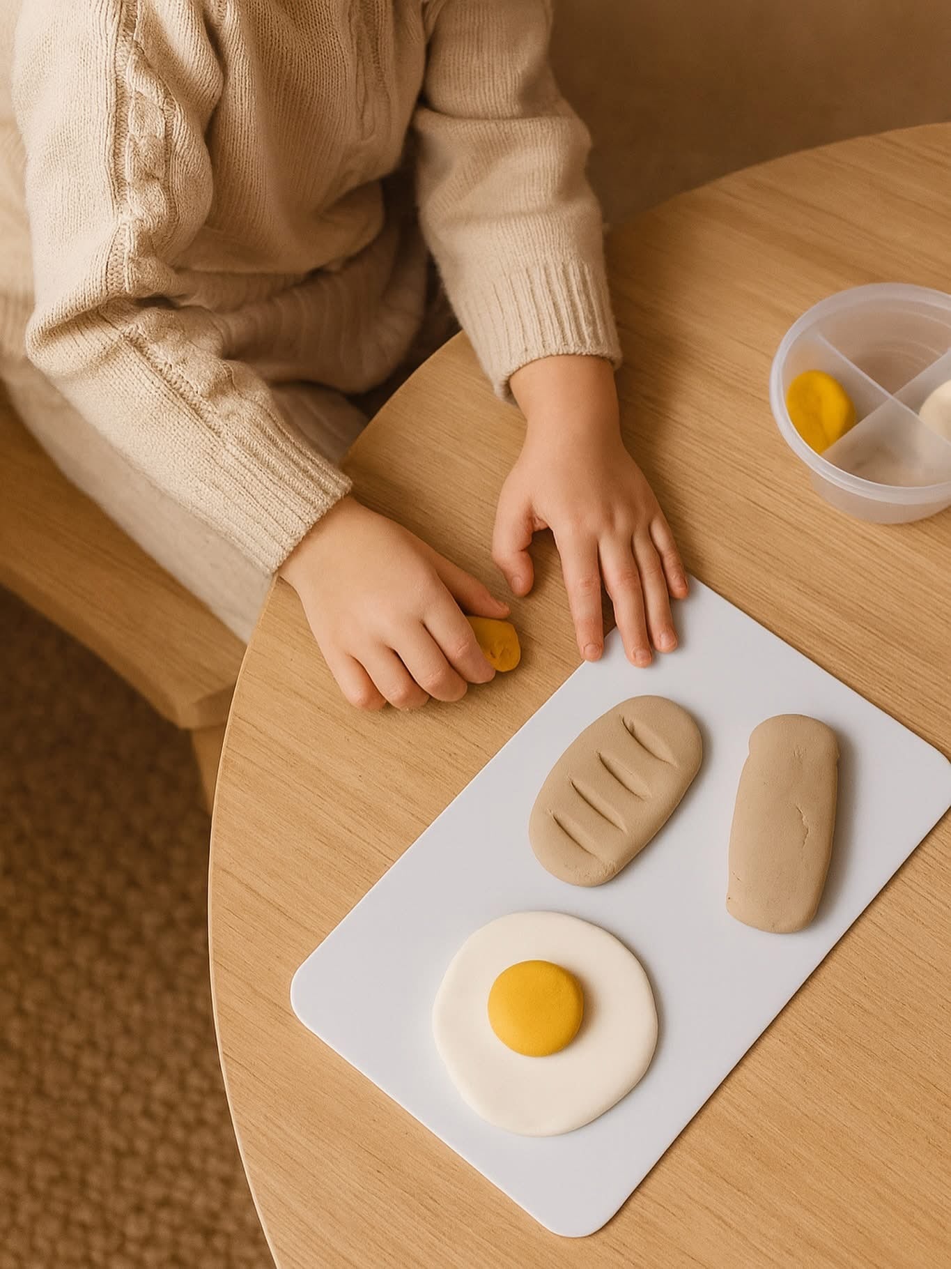 Cute air dry clay creations of fast food items like hamburger, fries, pizza, and soda cup on blue background. Perfect DIY craft kit project for kids, adults, and families who love fun food-themed activities. Encourages creativity, learning through play, and screen-free fun. A Montessori-inspired educational toy and trending gift for 2025, ideal for birthdays, classrooms, homeschooling, and stress-relief crafting for all ages.