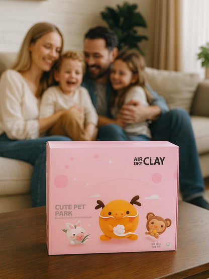 Cute Animal Clay Box with playful design – Montessori-inspired creative gift idea for birthdays, holidays, and family bonding time. Encourages screen-free learning fun.