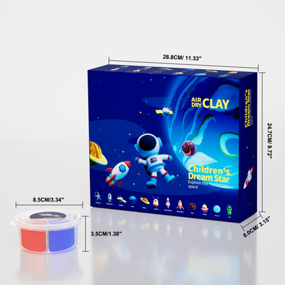 Kreatives Weltraum-Bastelset für Kinder – enthält Materialien, um Raketen, Planeten und Astronauten zu gestalten. Perfektes Geschenk für kreative, bildschirmfreie Spielstunden.