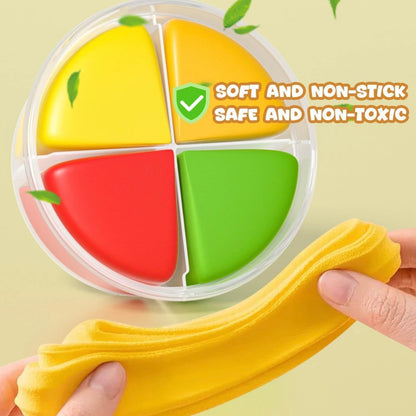 Soft non-toxic air dry clay from LOUFOR kit, demonstrating smooth texture, easy shaping, and non-sticky material safe for children. Ideal for sensory play, creative modeling, and mess-free crafting, making it a safe and fun art activity for kids at home or school.