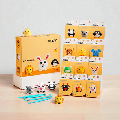 Cute animal playdough kit for kids – creative play set with 12 adorable pets like bunny, bear, and panda. Perfect educational toy and birthday gift for hands-on, screen-free fun.