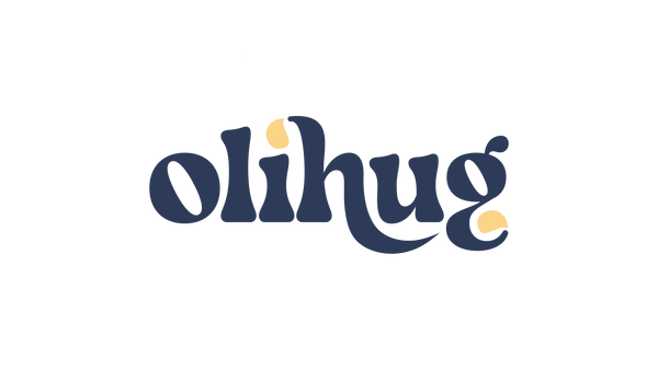 OLIHUG logo, screen-free creative play brand focused on air-dry clay kits, mindful creativity, and hands-on activities for kids, adults, and families
