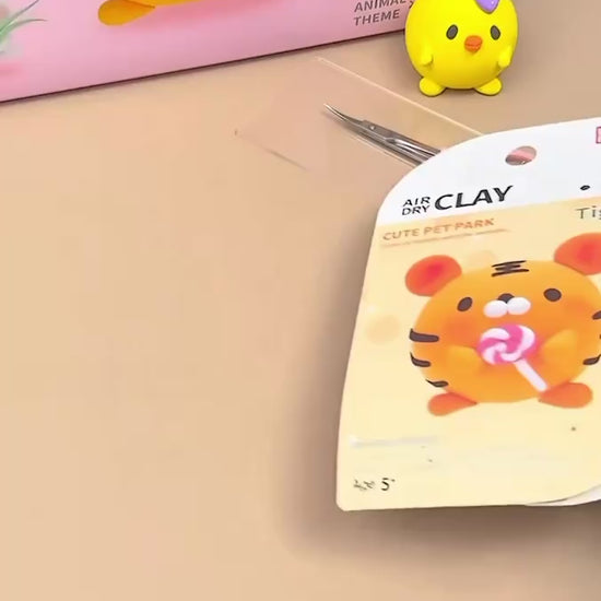 Cute Animal Clay Kit for Kids and Families by OLiHUG – Montessori-inspired creative play set with 12 adorable pet figurines. A unique gift idea that brings calm, focus, and screen-free fun.