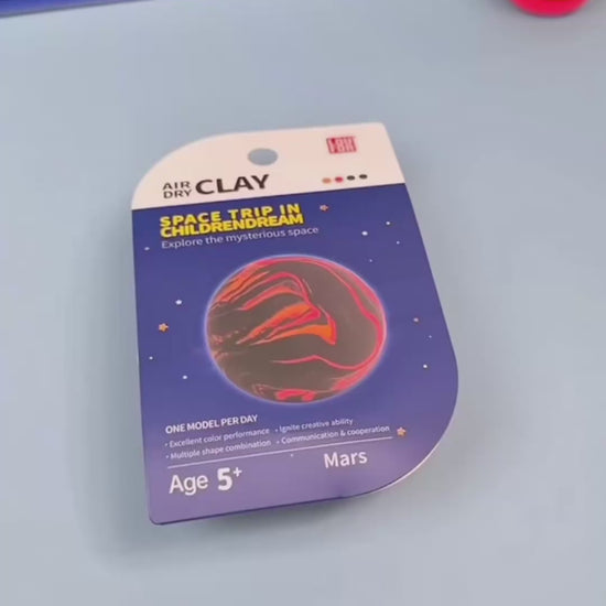 Complete space craft box with all materials, sculpting tools, and instructions. Everything needed for a creative afternoon or educational gift experience.