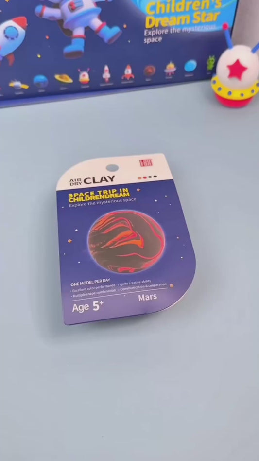 Complete space craft box with all materials, sculpting tools, and instructions. Everything needed for a creative afternoon or educational gift experience.